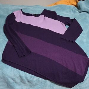 New York & Company Purple Knit Top